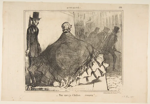 Plus que ça d'ballon...excusez!, from Actualités, published in Le Charivari, June 13, 1855 by Honoré Daumier, print, 1855
