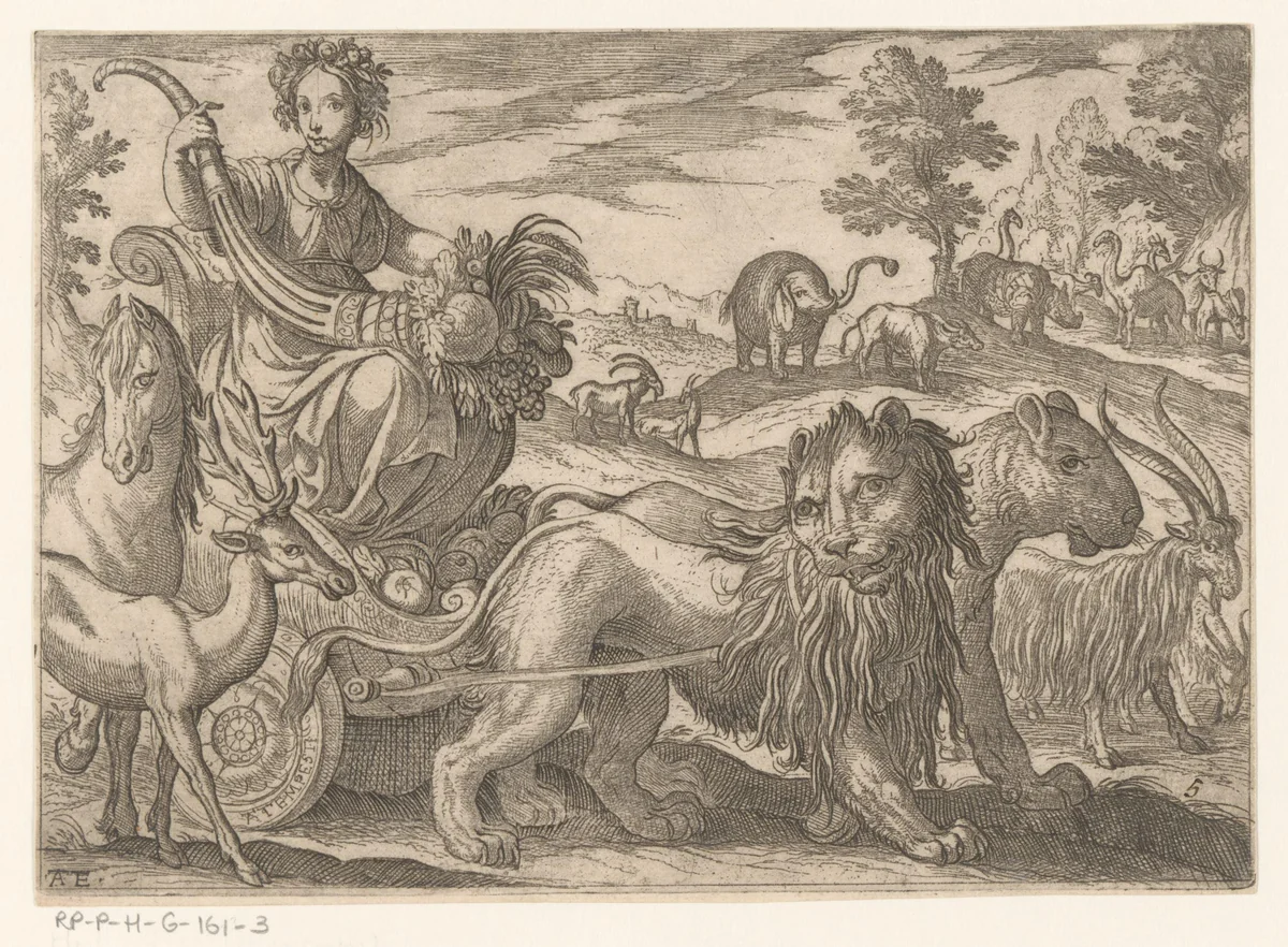 Aarde by Unknown, print, 1565-1630
