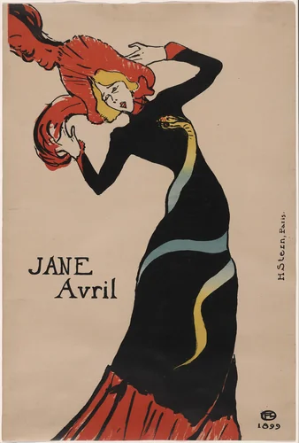 Jane Avril by Henri de Toulouse-Lautrec, print, 1899