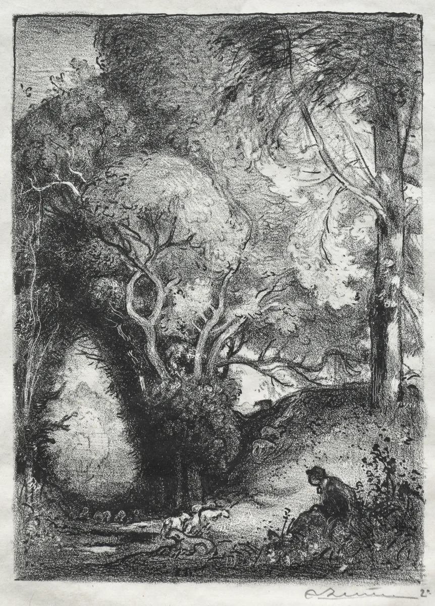 The Ravine in June by Auguste Louis Lepère, print, 1870-1918