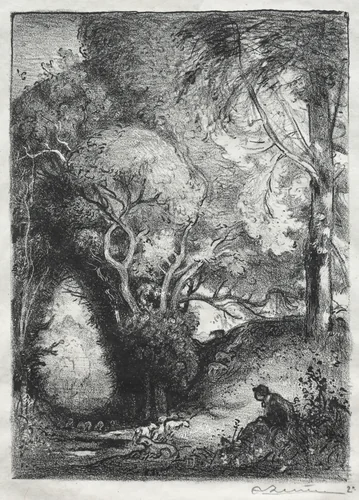 The Ravine in June by Auguste Louis Lepère, print, 1870-1918