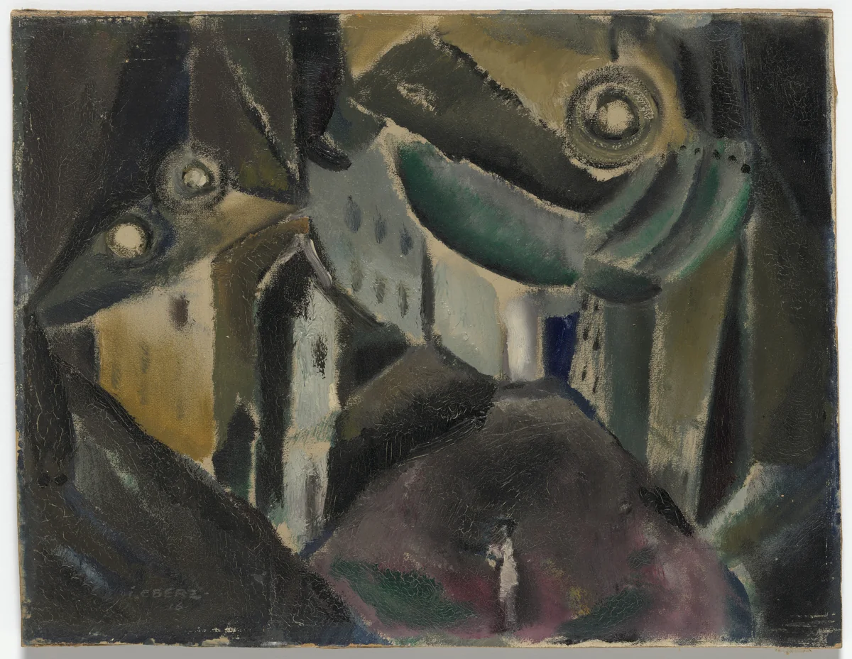 THEATER (Bühne) by Josef Eberz, drawing, 1916