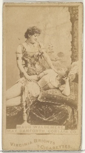 Maud Waldemere and May Danforth, Corsair Co., from the Actors and Actresses series (N45, Type 1) for Virginia Brights Cigarettes by Allen & Ginter, photograph, 1885-1891