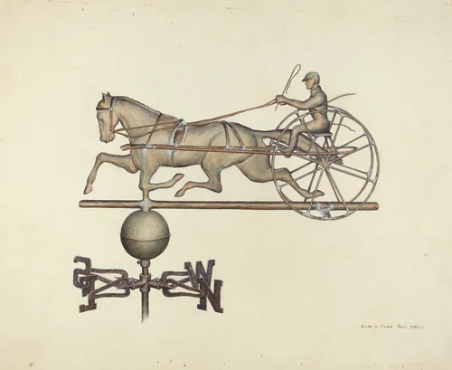 Weather Vane by Samuel W. Ford, index of american design, 1939