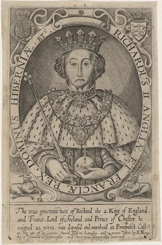 Richard II of England by Renold Elstrack, print, 1618