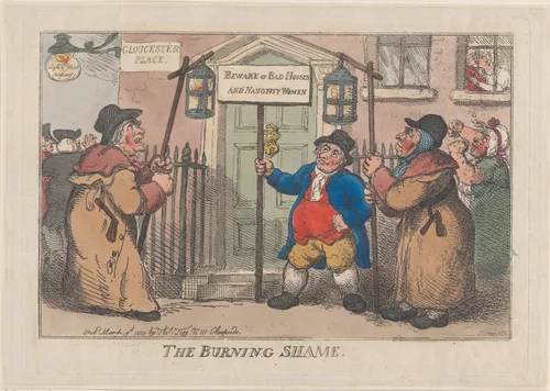 The Burning Shame by Thomas Rowlandson, print, 1809