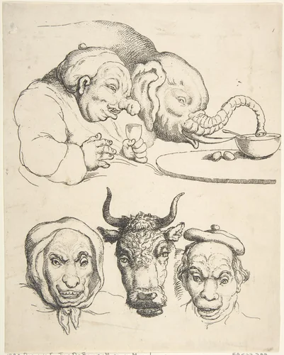 Comparative Anatomy by Thomas Rowlandson, print, 1800-1825