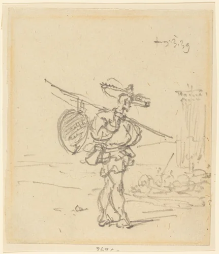 A Chinese Peasant by George Chinnery, drawing, 1774-1852