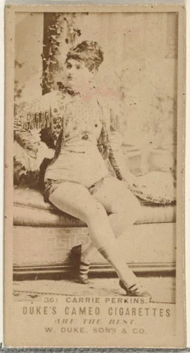 Card Number 361, Carrie Perkins, from the Actors and Actresses series (N145-5) issued by Duke Sons & Co. to promote Cameo Cigarettes by W. Duke, Sons & Co., photograph, 1880-1889