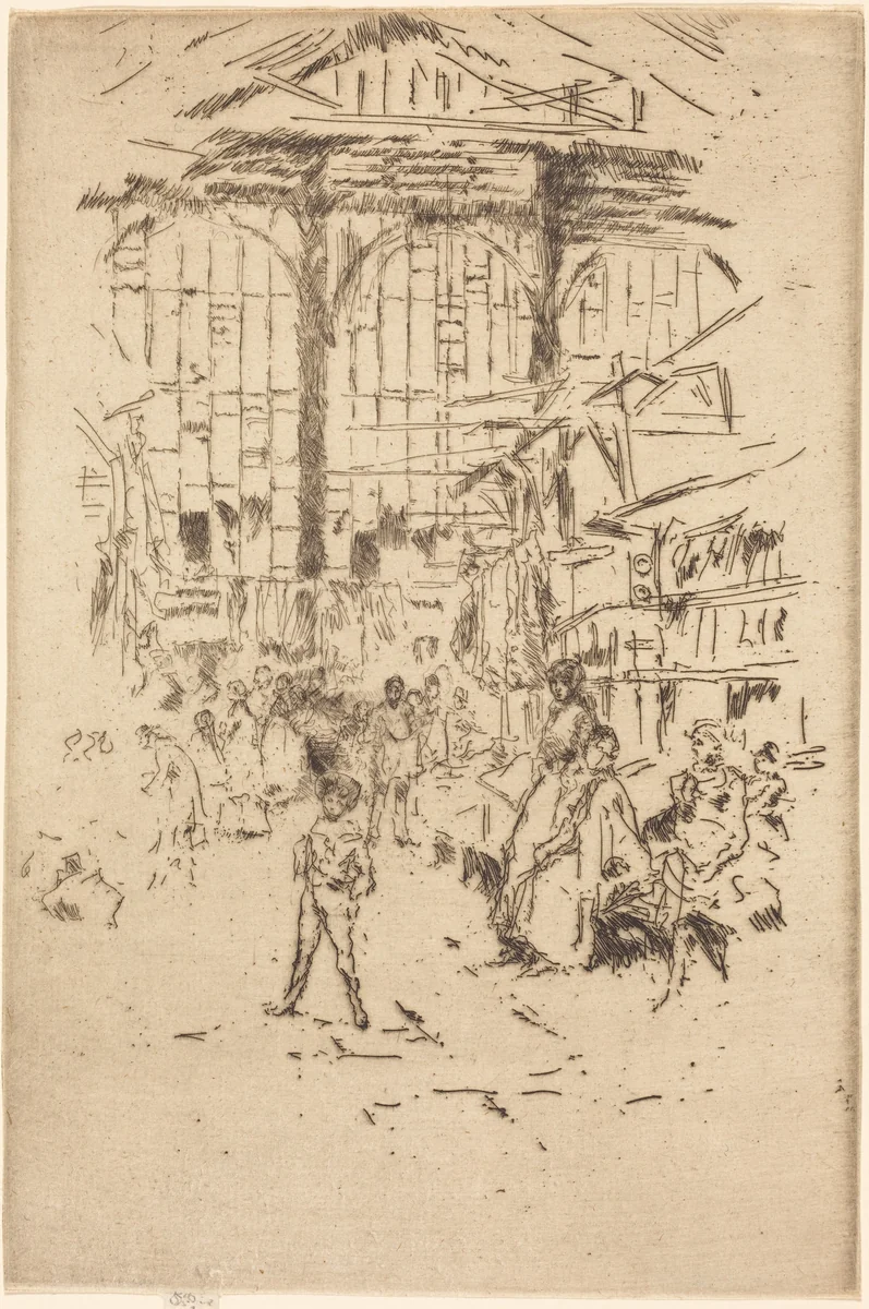 Clothes Exchange, No.II by James McNeill Whistler, print, 1886-1888