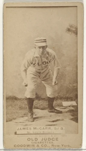 Chippy McGarr, 2nd Base, St. Louis Browns, from the Old Judge series (N172) for Old Judge Cigarettes by Goodwin & Company, photograph, 1888