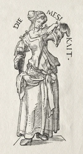 The Seven Virtues: Temperance by Hans Burgkmair, print, 1505-1515