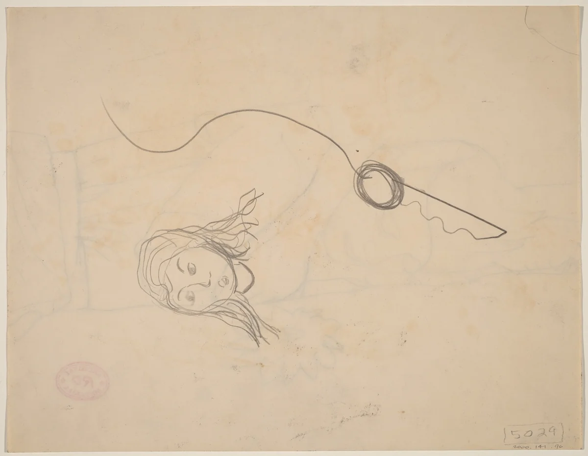 Untitled [head of a young woman] [verso] by Richard Diebenkorn, drawing, 1956