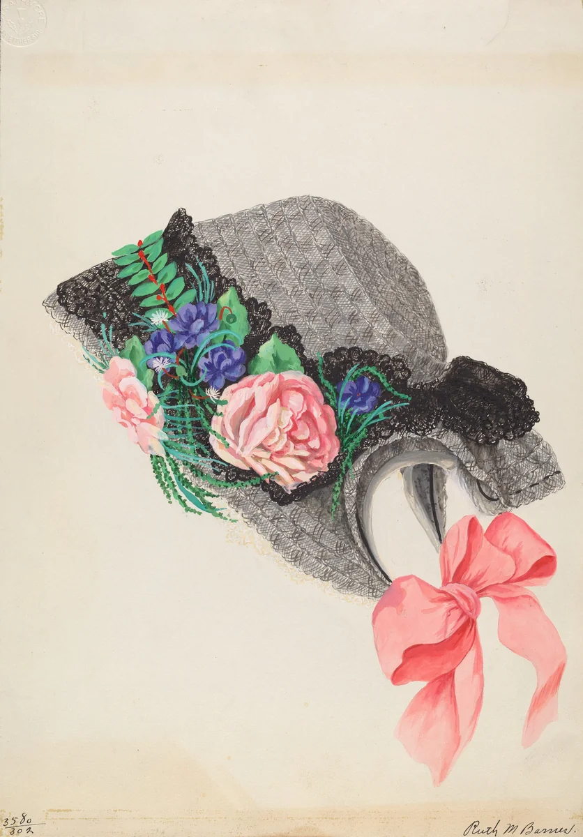 Hat by Ruth M. Barnes, index of american design, 1937