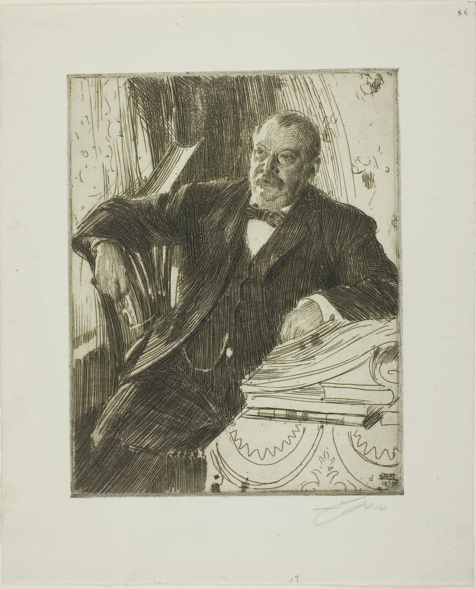 Grover Cleveland II by Anders Zorn, print, 1899