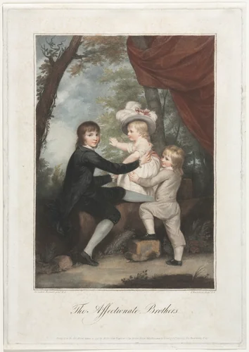 The Affectionate Brothers (The Lamb Children) by Francesco Bartolozzi, print, 1791