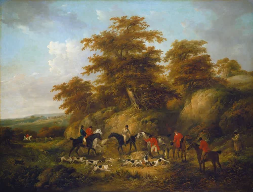 The Death of the Fox by George Morland, painting, 1791-1794
