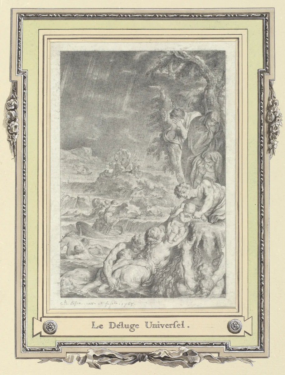 The Great Flood by Charles Eisen, drawing, 1765