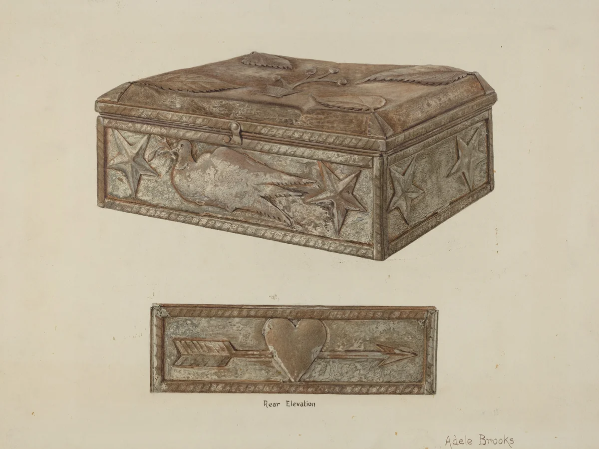 Pa. German Bridal Box by Adele Brooks, index of american design, 1940