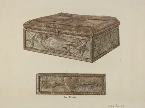 Pa. German Bridal Box by Adele Brooks, index of american design, 1940