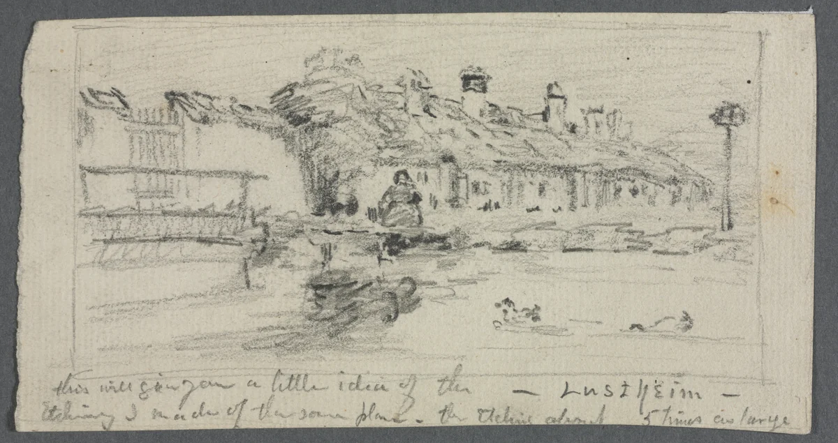 Lustheim by Otto H. Bacher, drawing, 1865-1909