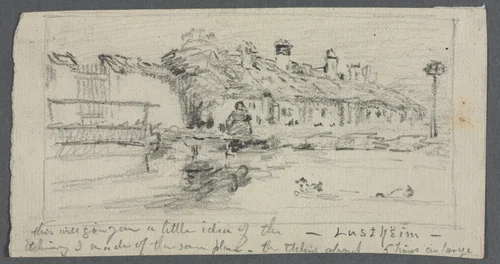 Lustheim by Otto H. Bacher, drawing, 1865-1909