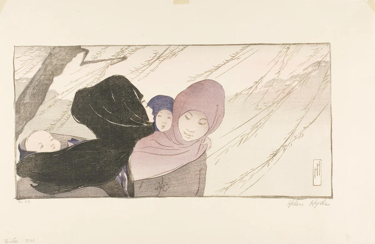 Winter by Helen Hyde, print, 1901