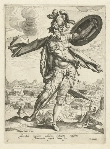 Oorlog by Zacharias Dolendo, print, 1596-1597