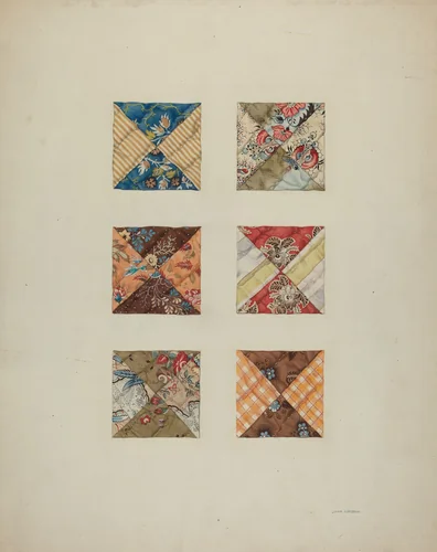 Quilt Swatches by John Osbold, index of american design, 1938