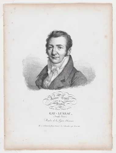 Portrait of Joseph-Louise Gay Lussac by Jules Boilly, print, 1822
