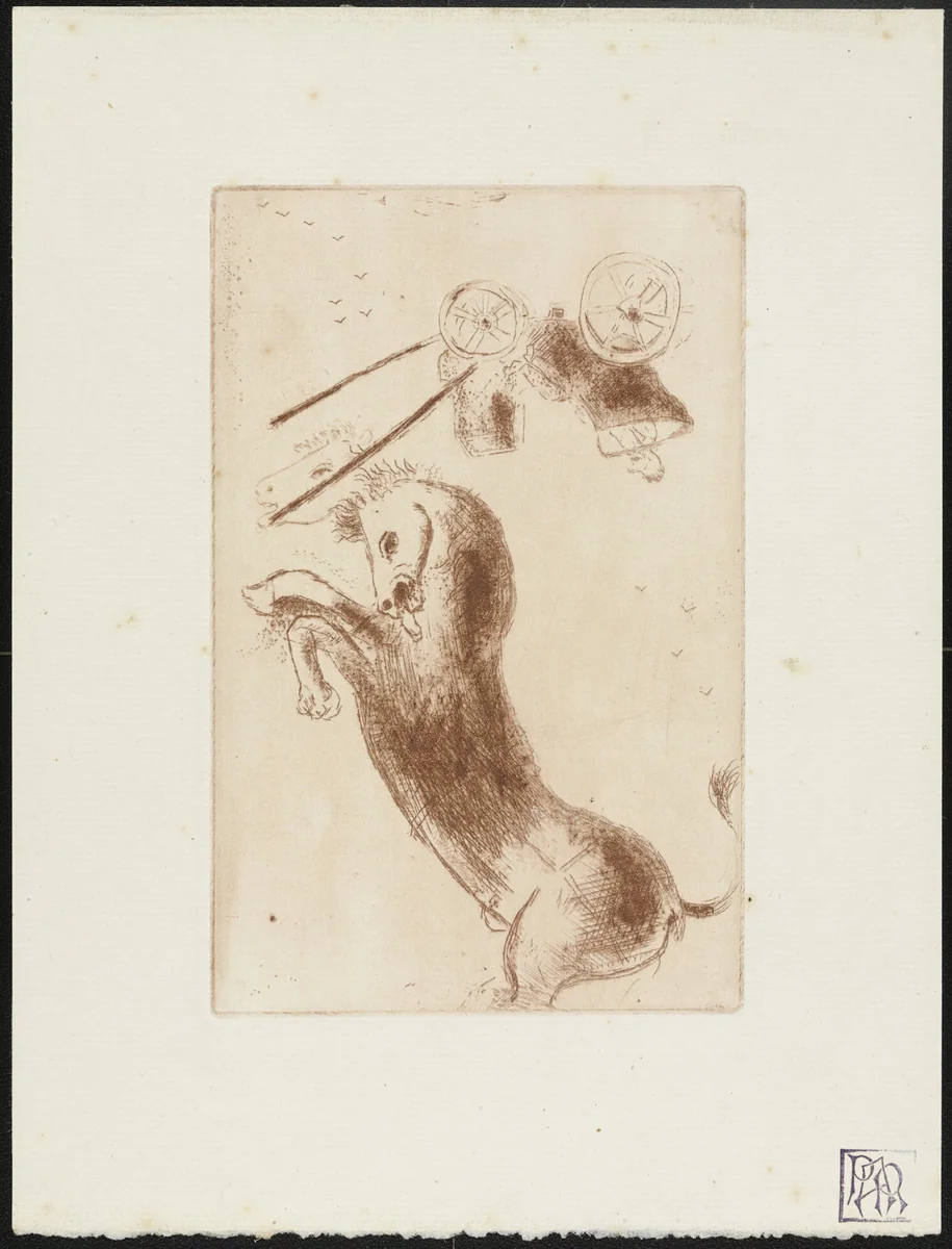 Wrath I (La Colère I) from The Seven Deadly Sins (Les Sept péchés capitaux) by Marc Chagall, print, 1925