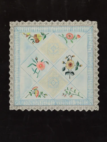 Pair of Satin Pillow Shams by Sebastian Simonet, index of american design, 1936