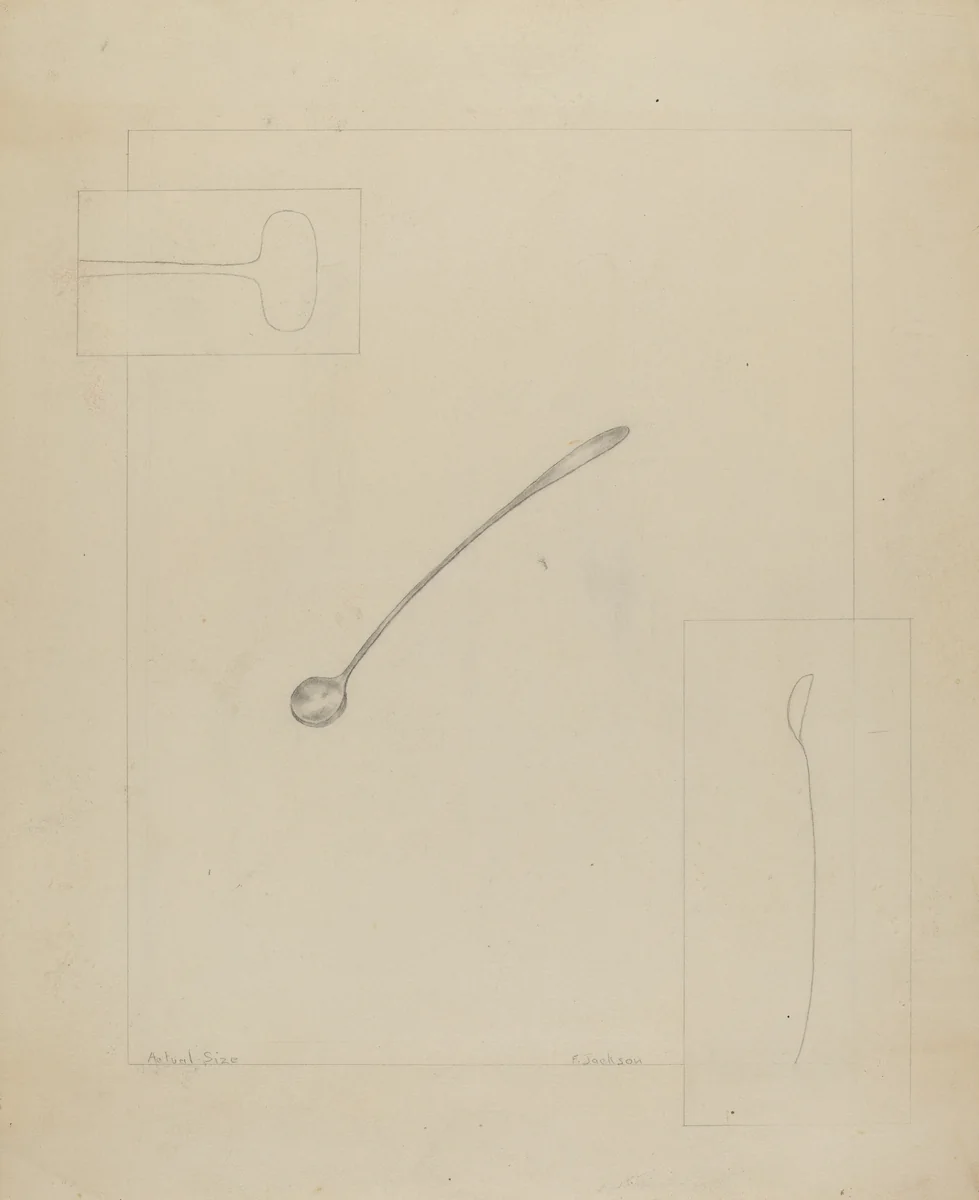 Silver Spoon by Frederick Jackson, index of american design, 1935-1942
