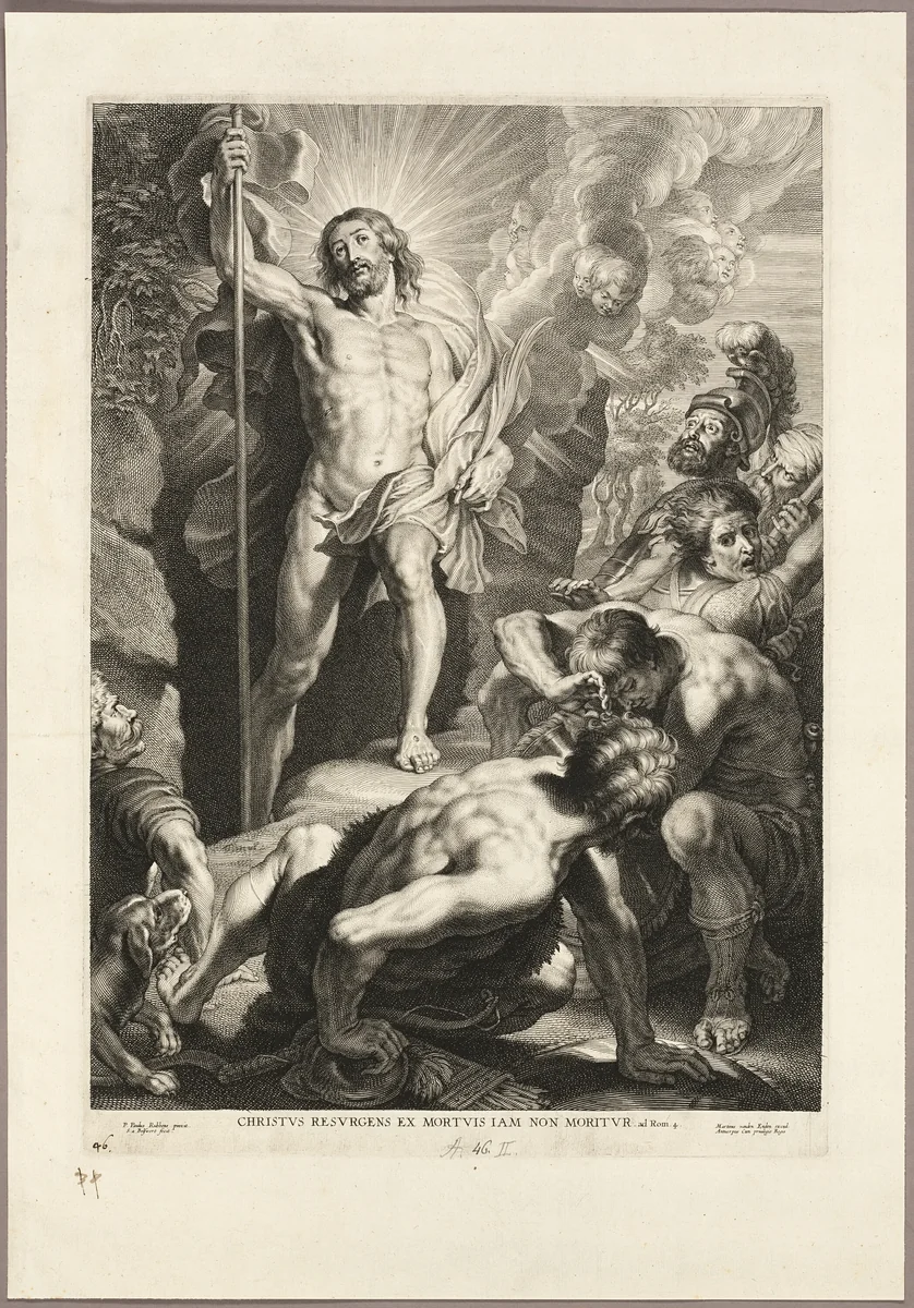 The Resurrection of Christ by Schelte Adamsz. Bolswert, print, 1630-1645