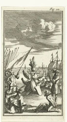Verovering van Indië by Jan Luyken, print, 1691