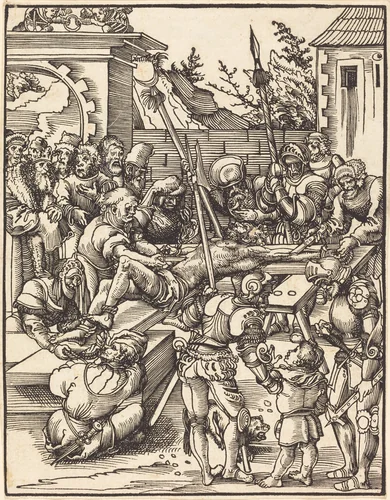 Saint Bartholomew by Lucas Cranach, print, 1472-1553