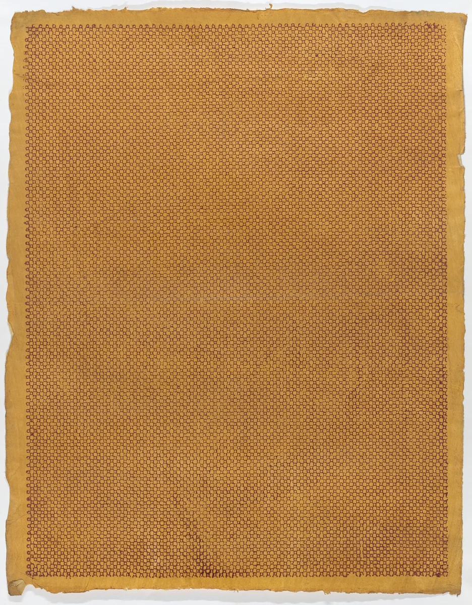 Sheet with an overall honeycomb pattern by anonymous, print, 1775-1875