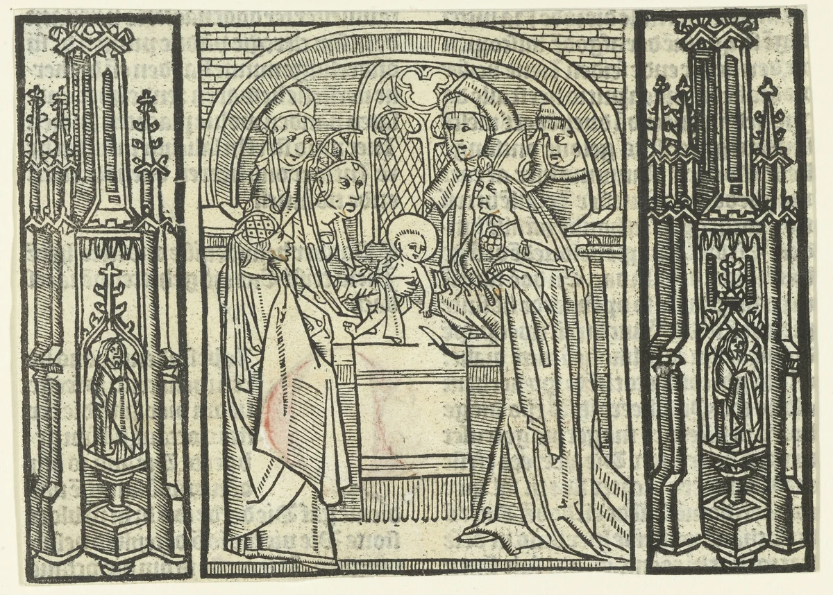 Besnijdenis van Christus by Unknown, print, 1480-1500