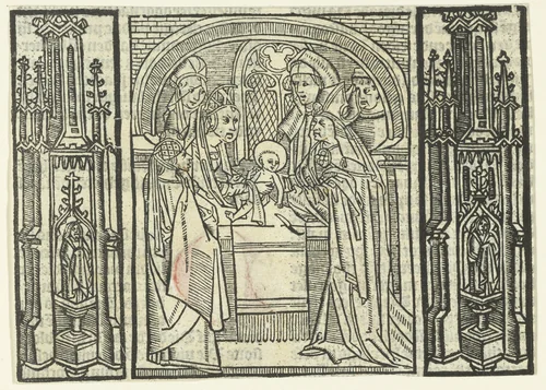 Besnijdenis van Christus by Unknown, print, 1480-1500