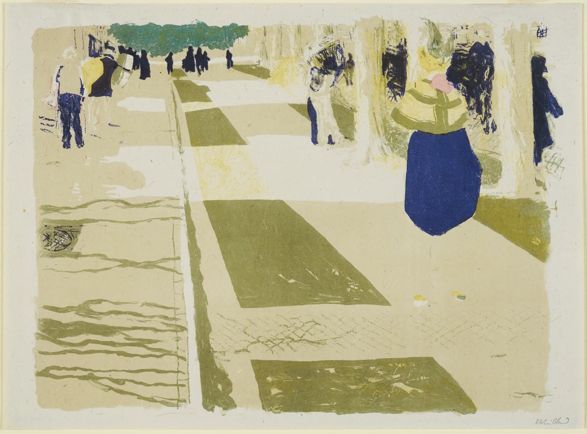 The Avenue (L'Avenue) from Landscapes and Interiors (Paysages et intérieurs) by Édouard Vuillard, print, 1899