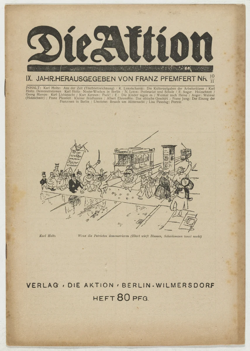 Die Aktion, vol. 9, no. 10/11 by E. Anger, Lisa Pasedag, periodical, 1919
