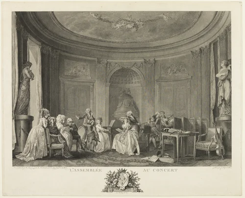 The Concert by François Dequevauviller, print, 1784