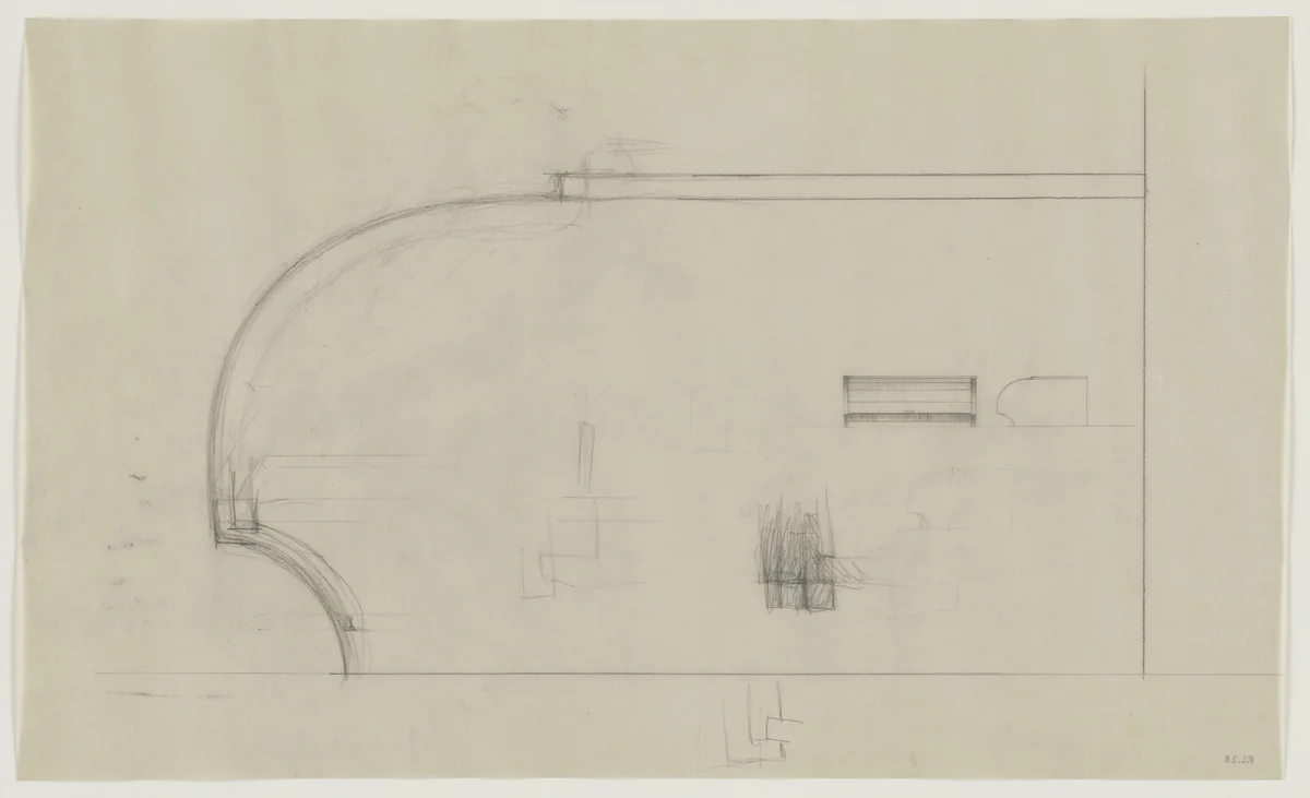 Design for Telefunken Record Player, Elevations by Lilly Reich, mies van der rohe archive, 1937