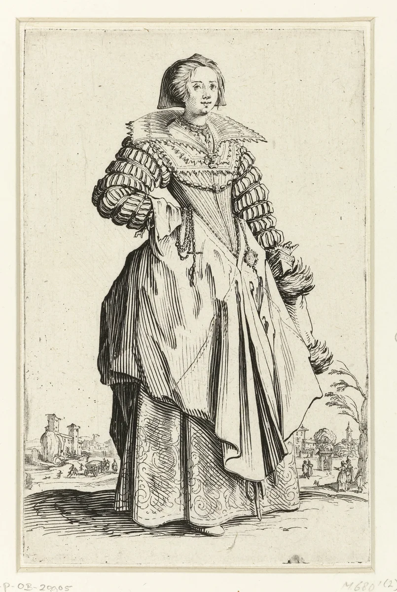 La Noblesse de Lorraine (De adel van Lotharingen) by Jacques Callot, print, 1620-1623