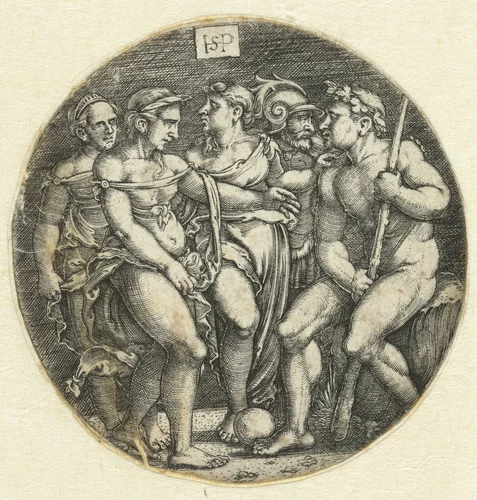 Oordeel van Paris by Unknown, print, 1510-1550