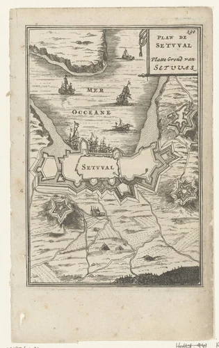 Illustratie voor 'Den Arbeid van Mars' van Allain Manesson Mallet by Romeyn de Hooghe, print, 1672