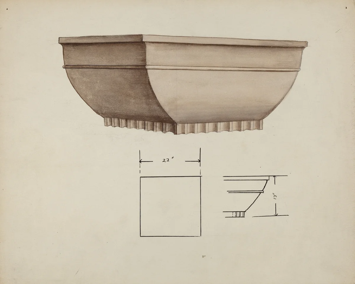 Urn Design by Charles Goodwin, index of american design, 1940