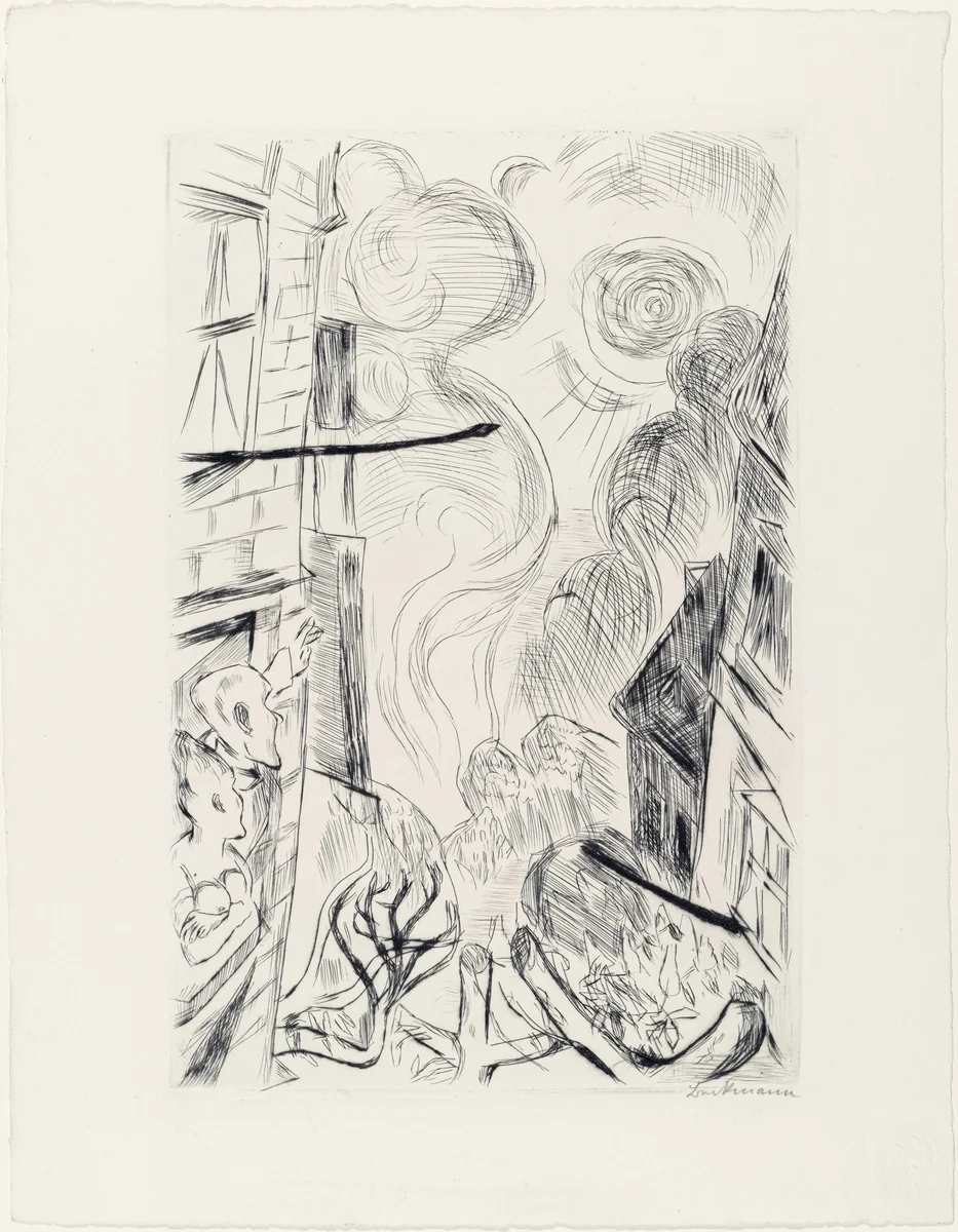 Spring (Frühling) from Faces (Gesichter) by Max Beckmann, print, 1918