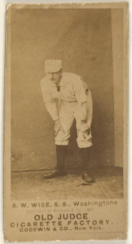 Samuel Washington "Sam" Wise, Shortstop, Washington Nationals, from the Old Judge series (N172) for Old Judge Cigarettes by Goodwin & Company, photograph, 1887