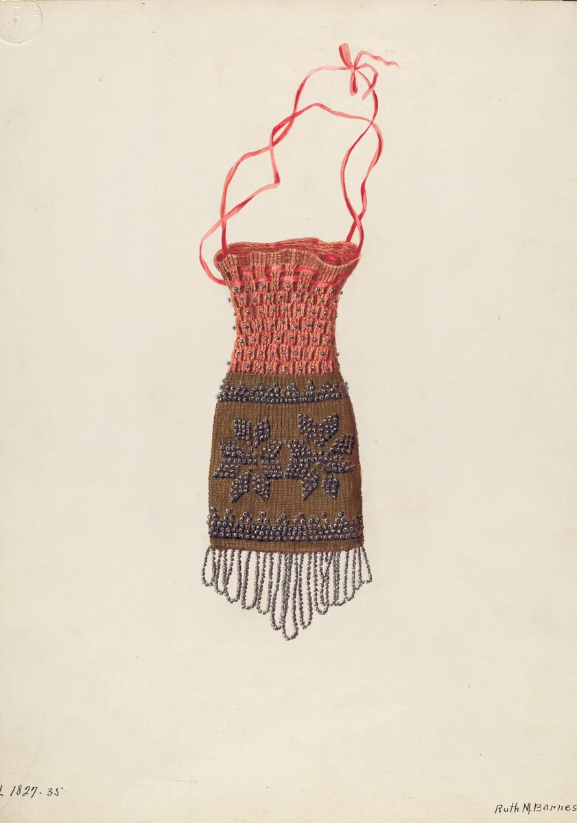 Coin Purse by Ruth M. Barnes, index of american design, 1940